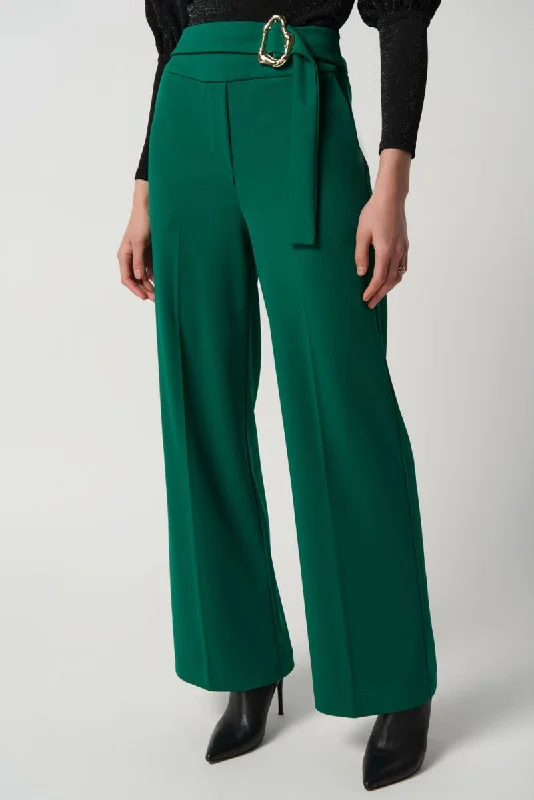 Joseph Ribkoff Belt Detail High Rise Pull On Wide Leg Pants 234053