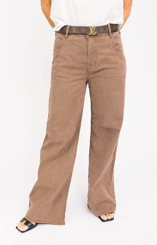 KUT: Meg Wide Leg Pant, FUDGE