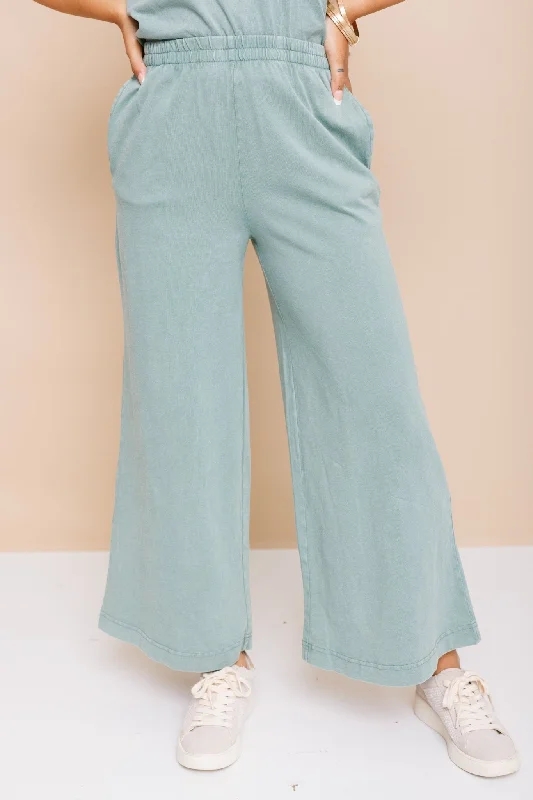 Z Supply: Scout Jersey Flare Pant, PALM GREEN