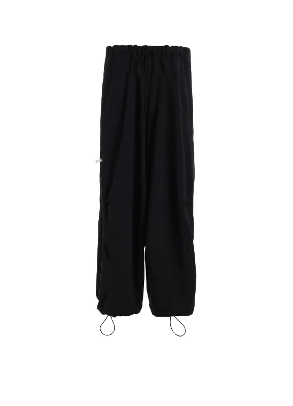 FRENCH TERRY KNEE TUCK WIDE PANTS