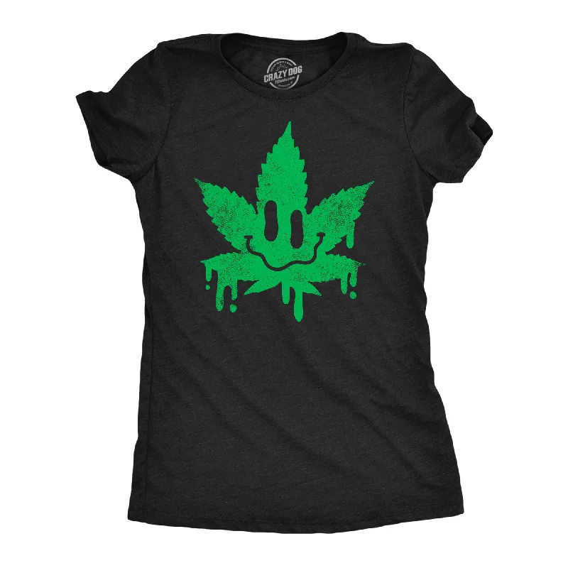 Dripping Pot Leaf Smile Women's T Shirt