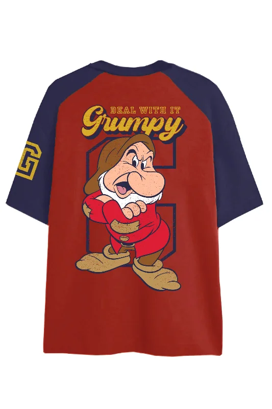 Grumpy Oversized Raglan T-Shirt