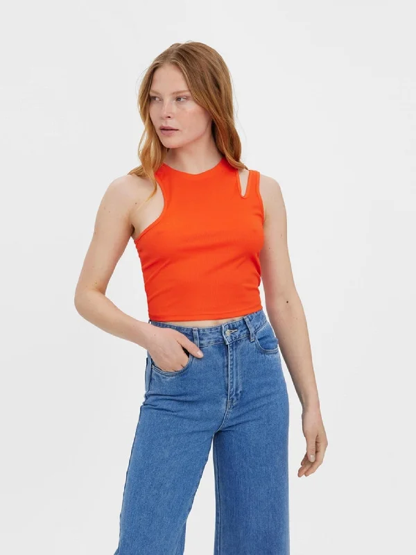 Ofelia Neia Tank Crop Top - Cherry Tomato