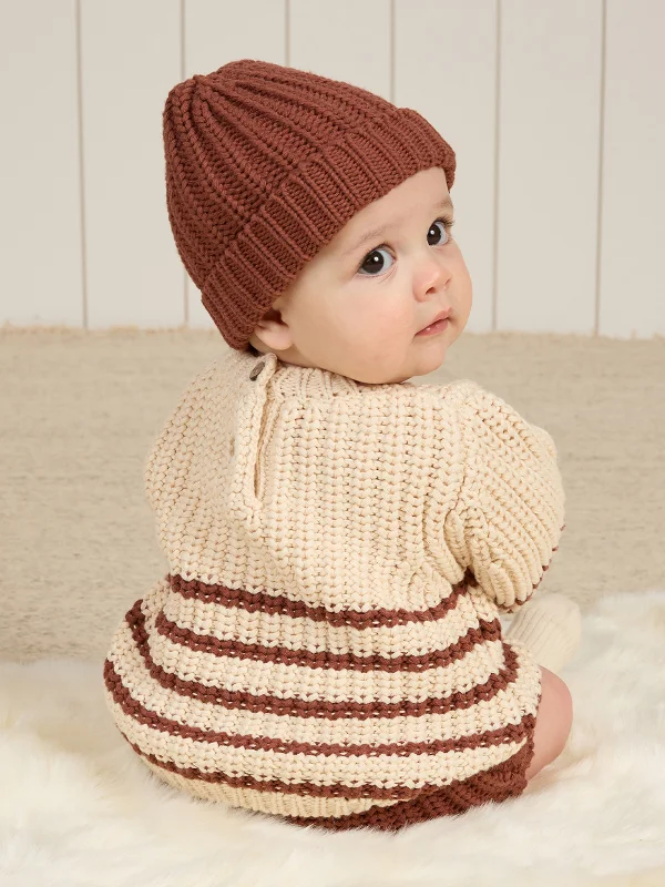 Rex Sweater, Cranberry Stripe