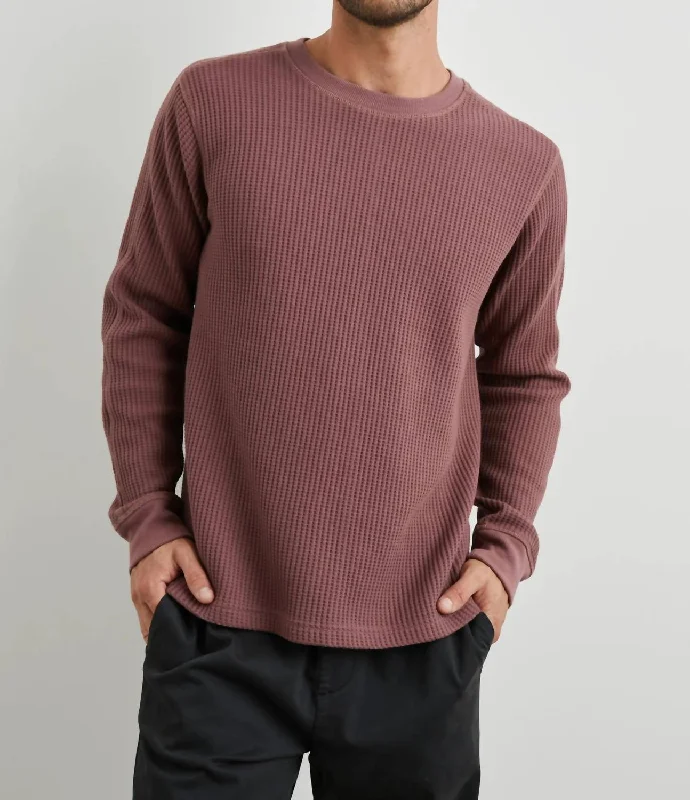 Wade Thermal Sweater In Brick