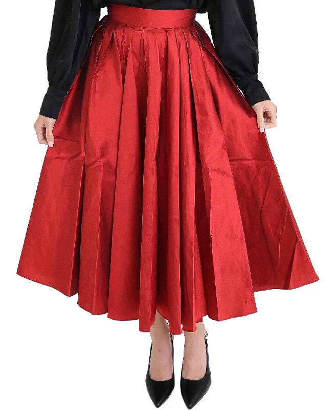 Solid Midi Skirt