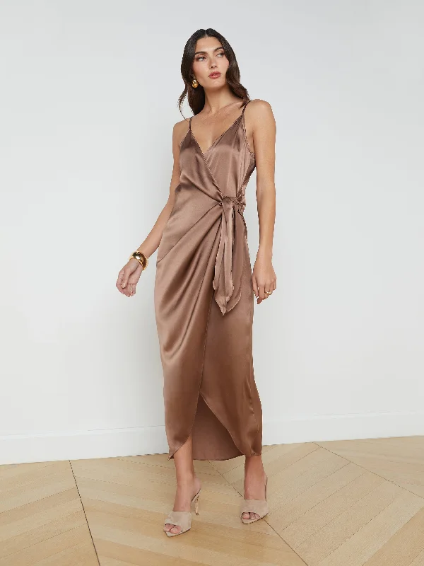 Amilia Silk Wrap Dress