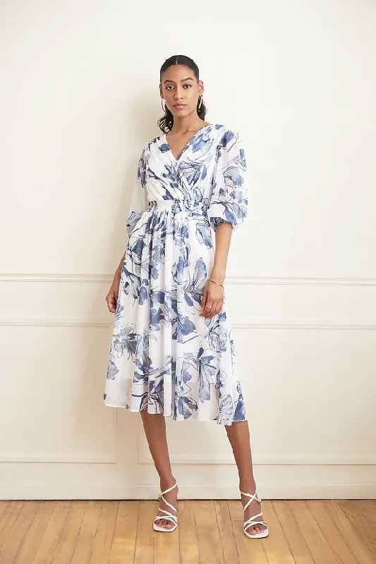 Joseph Ribkoff Wrap Floral Dress