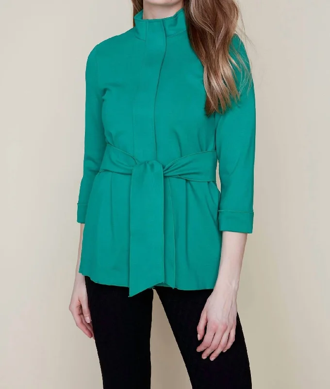 Eco-Knit Jacket In Emerald