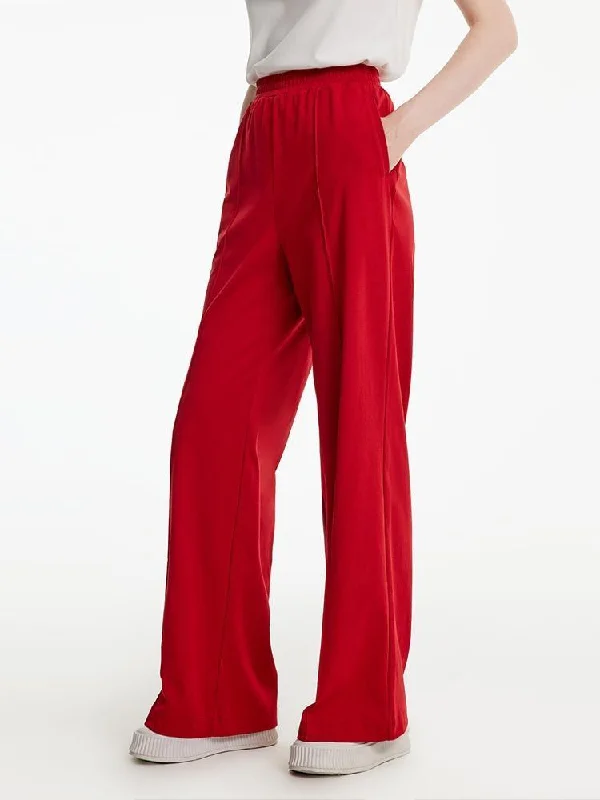 High-waisted Knitted Wide-leg Pants