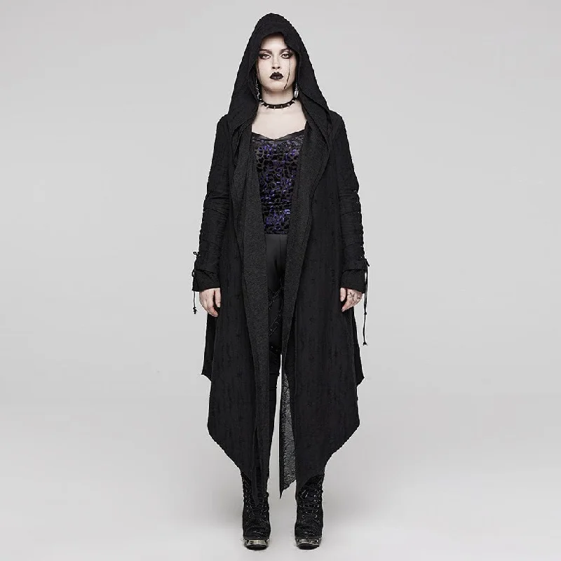 Women's Plus Size Gothic Irregular Strappy Distressed Coat