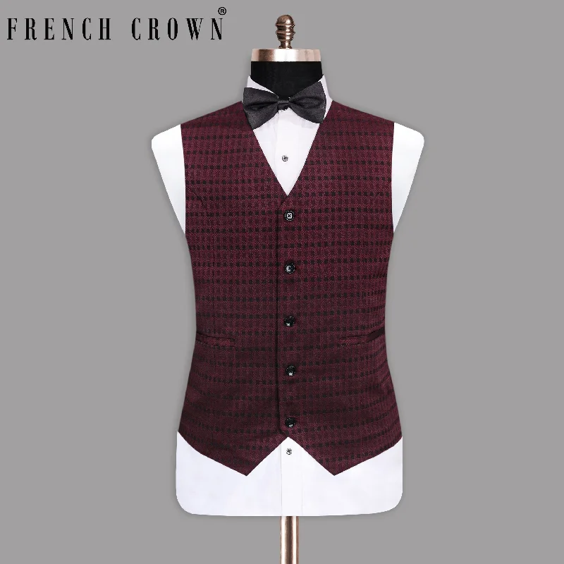 Cedar Jacquard Designer Waistcoat