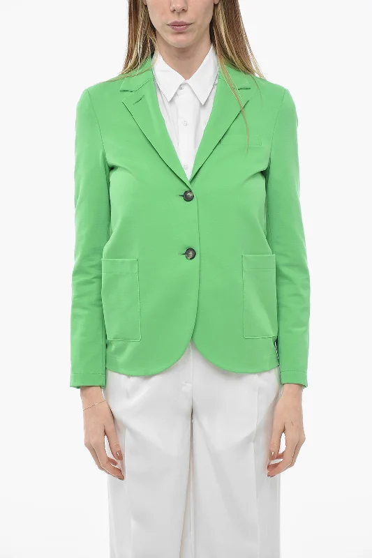 Harris Wharf Unlined Jersey Blazer with Patch Pockets