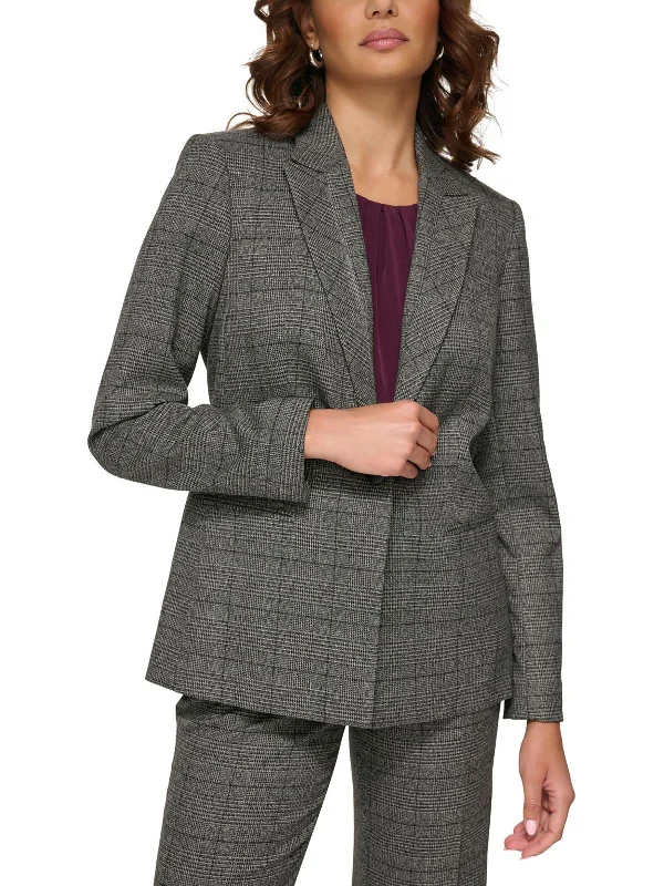 Petites Womens Suit Separate Office One-Button Blazer