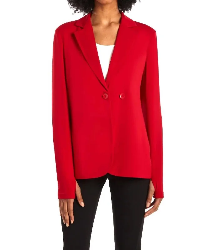 Streak Blazer In Red