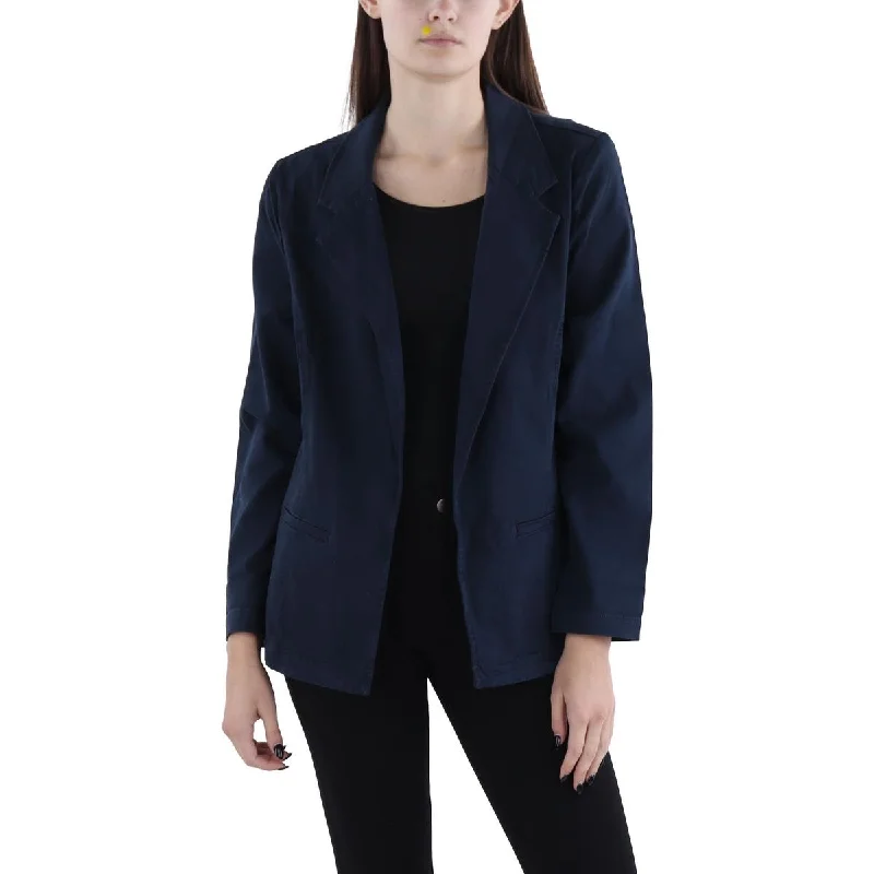 Womens Notch Collar Suit Separate Open-Front Blazer