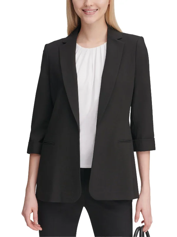 Womens Suit Separate Office Wear Open-Front Blazer