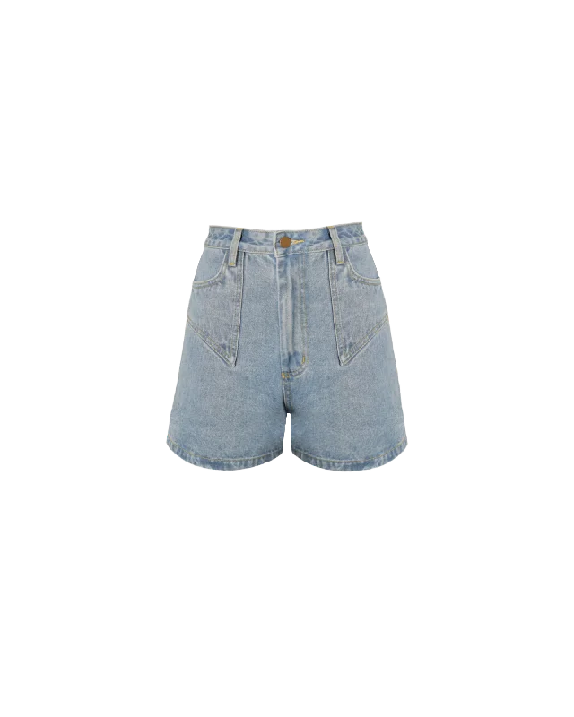 CLOVER DENIM SHORT STONEWASH