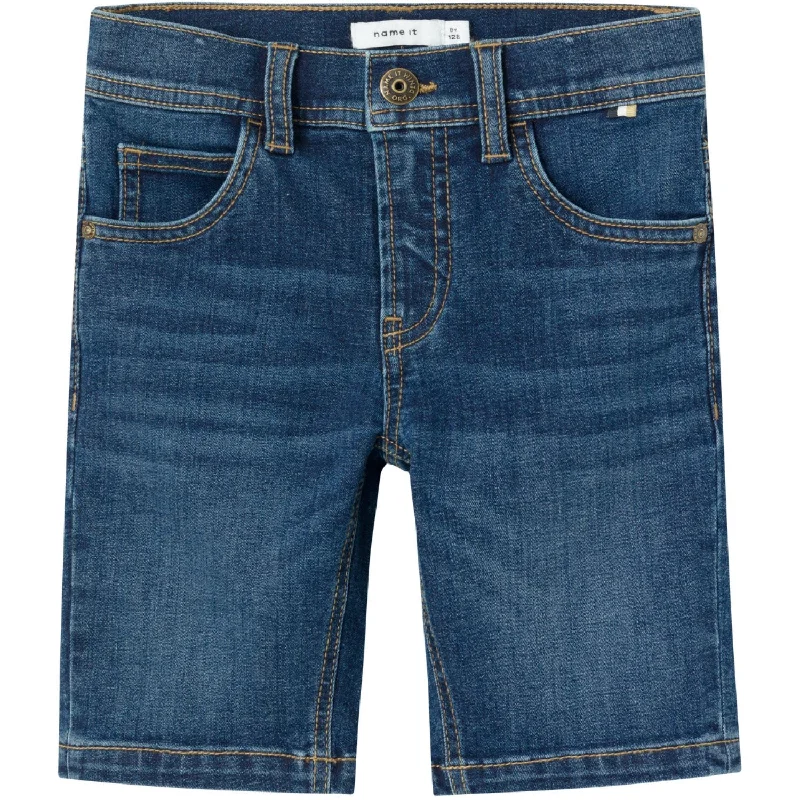 Name It Dark Blue Denim Silas Slim Denim Shorts