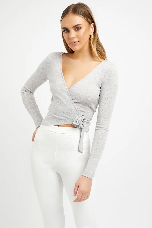 Greer Long Sleeve Wrap Top