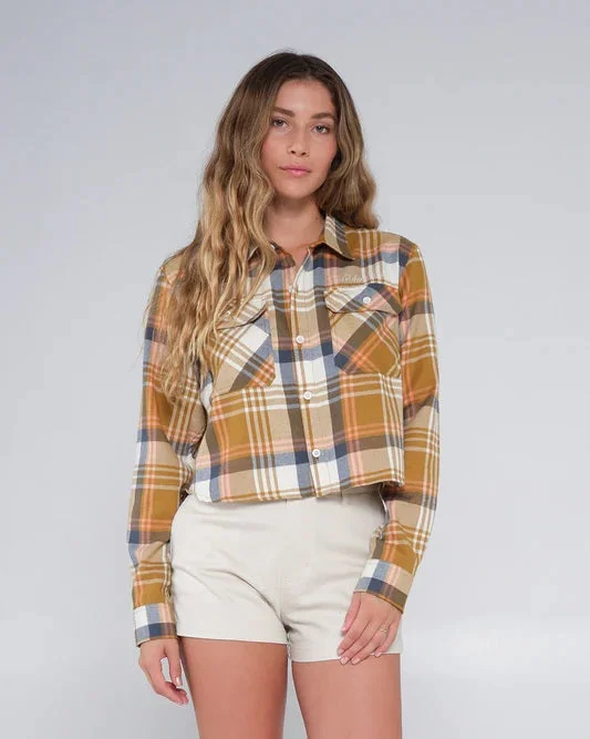 Women's Golden Age Crop Flannel